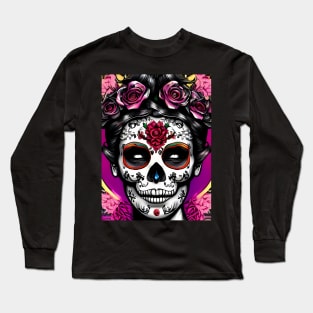 Day of the Dead Skull Long Sleeve T-Shirt